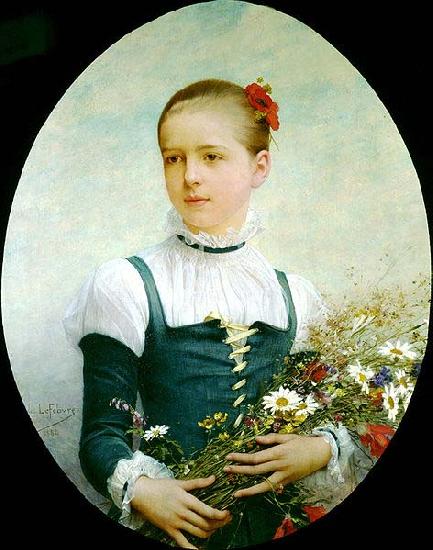 Lefebvre, Jules Joseph Portrait of Edna Barger of Connecticut oil painting image